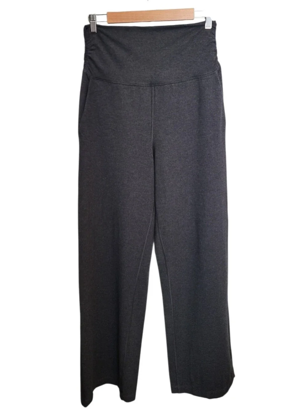 Lululemon Take It Easy Wide Leg Pants in Heathered Black